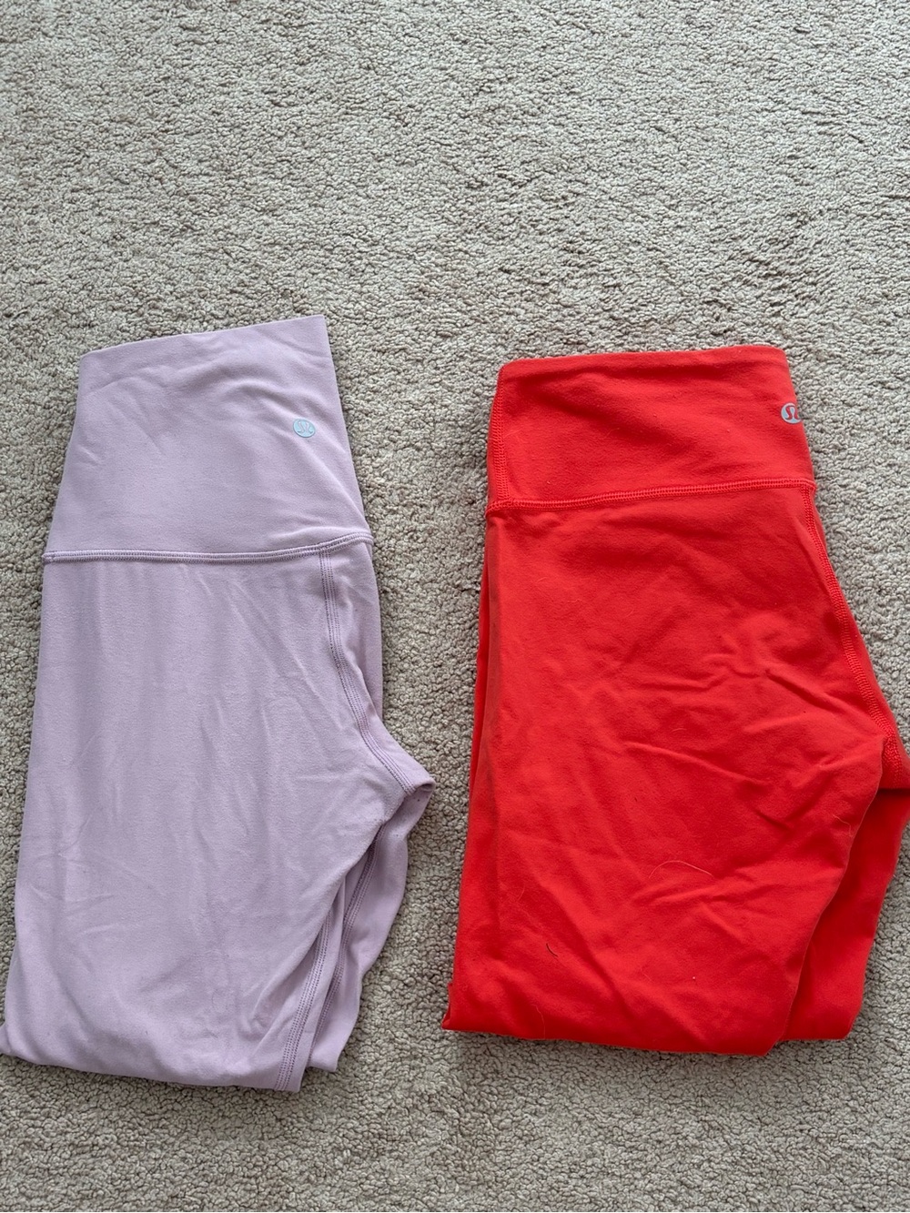 2 Lululemon leggings Pink and red